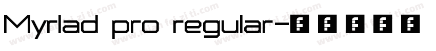Myrlad pro regular字体转换